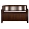 Contemporary Home Living Slatted Back Storage Bench - 50" - Walnut Brown
